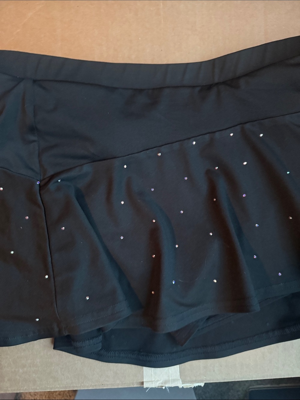 Varsity spirit cheer Black Skort with Sparkle Studs